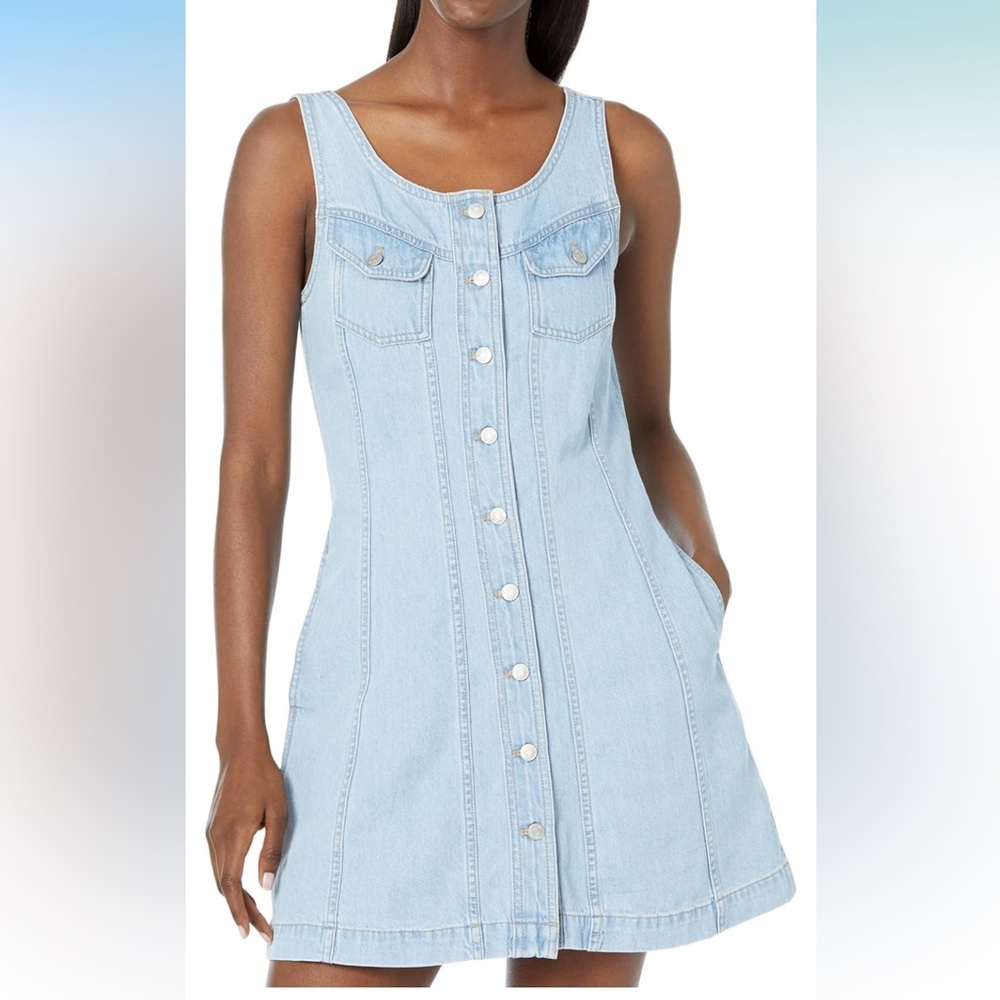 Madewell Denim Sleeveless Seamed Mini Dress size 4